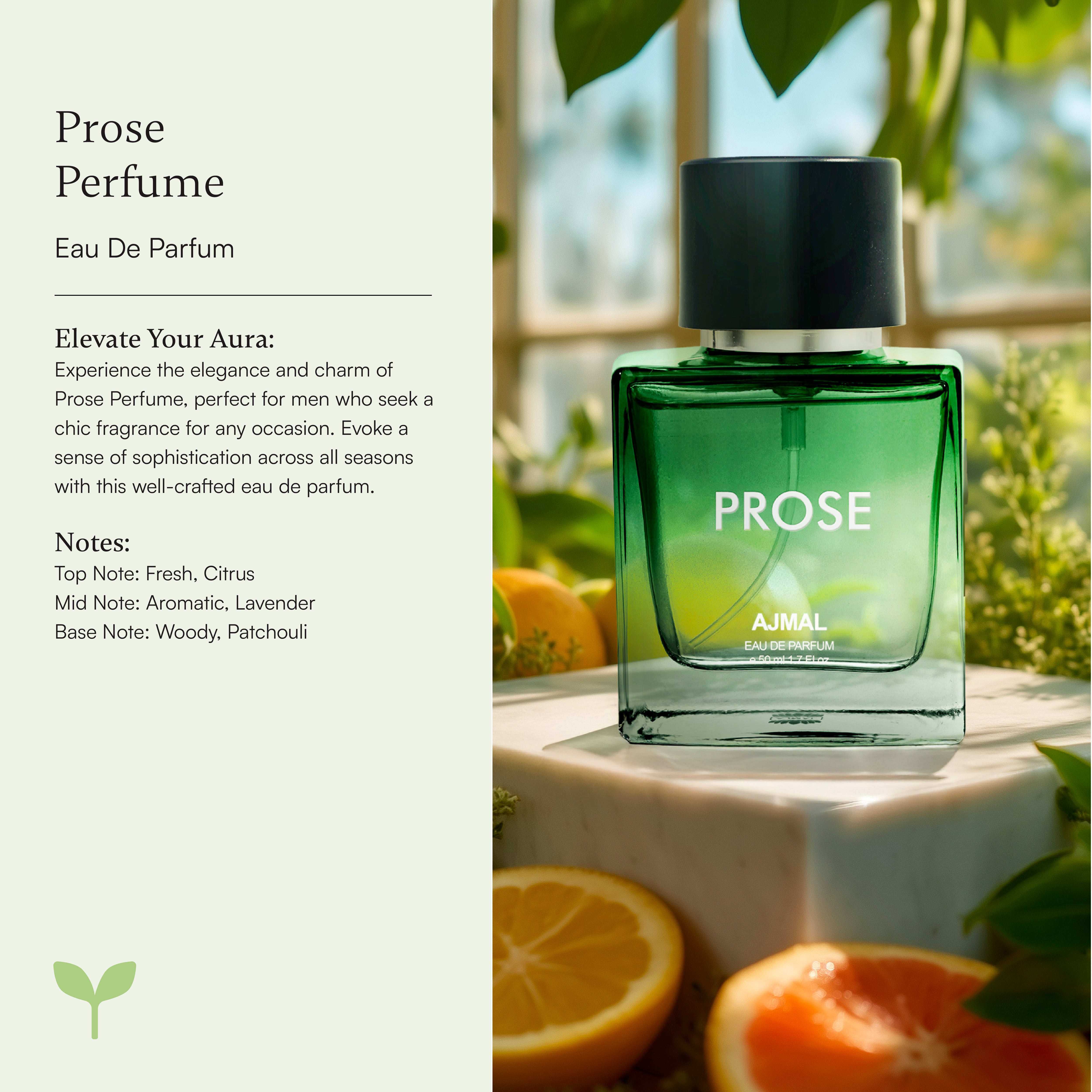AJMAL Gift Set Yearn Perfume น้ำหอม กลิ่น เยิร์น + Prose Perfume น้ำหอม กลิ่น โพรส + Ascend Perfume น้ำหอม กลิ่น อะเซนด์ - รายละเอียดขวดน้ำหอม